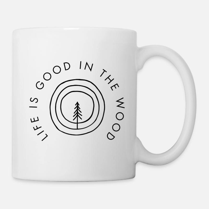 La vie est belle dans le bois - Mug blanc - blanc