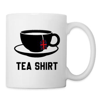 Tea Shirt – Calm Teacup Pun - Mug - white - Right