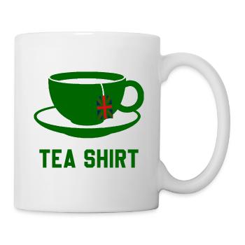 Tea Shirt – Calm Teacup Pun - Mug - white - Right
