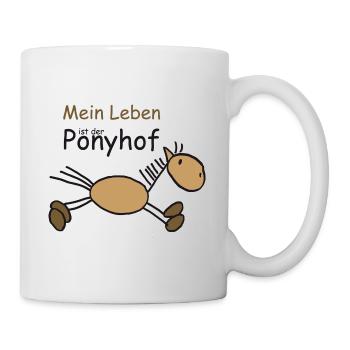 Mein Leben ist der Ponyhof - Tasse - Weiß - Rechts