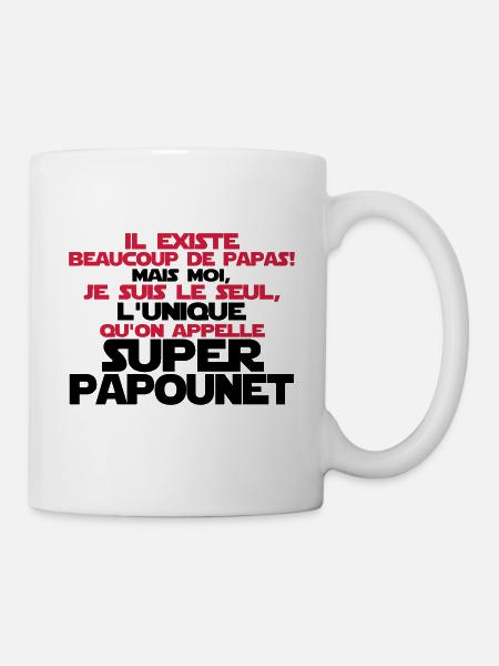 super papounet le seul - Mug blanc - blanc