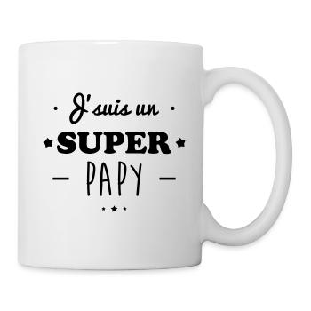 Super papy,cadeau grand-père - Mug blanc - blanc - Droite