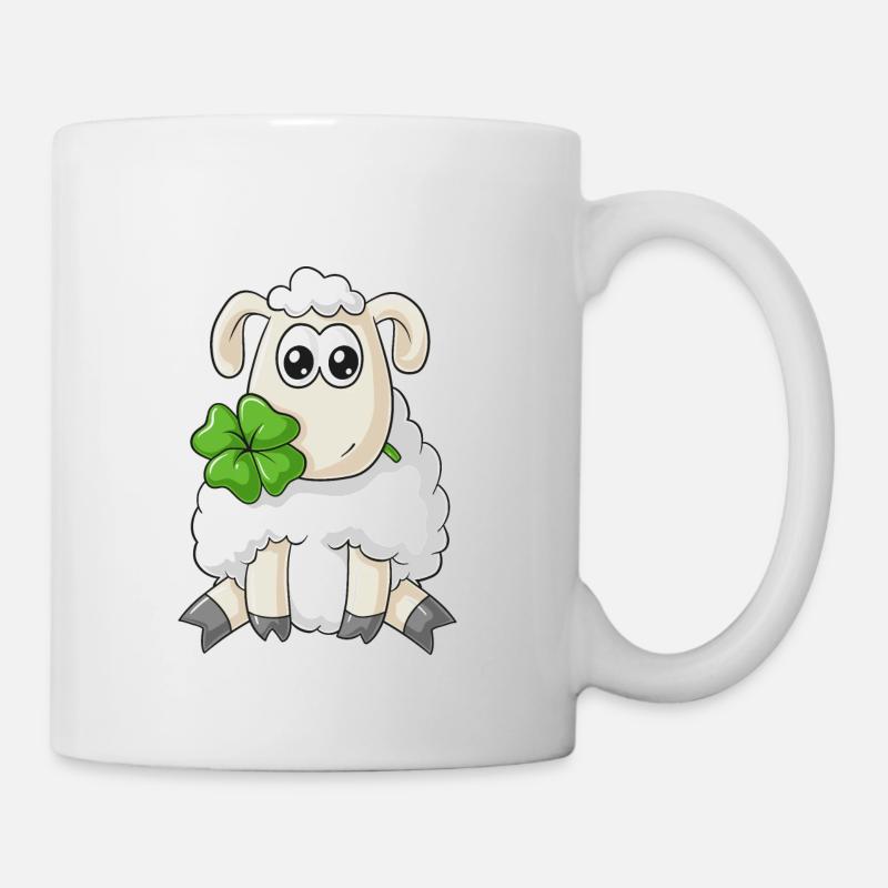 Lucky comic sheep - Mug - white