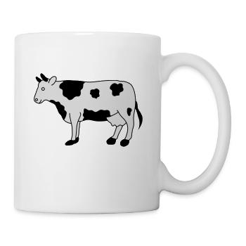 Cow black and white | Cows black color stains - Mug - white - Right