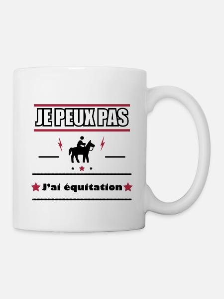 Je peux pas équitation - Mug blanc - blanc