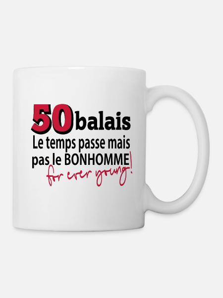 50 ans / anniversaire 50 ans / homme 50 ans - Mug blanc - blanc