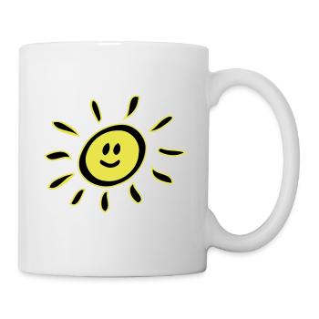 soleil Smiley - Mug blanc - blanc - Droite