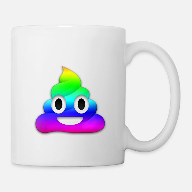 Kackhaufen Emoji Rainbow - Mug - white