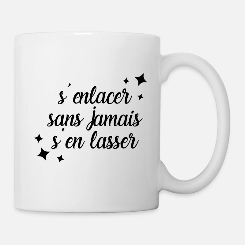 to hug without ever getting bored - Mug - white