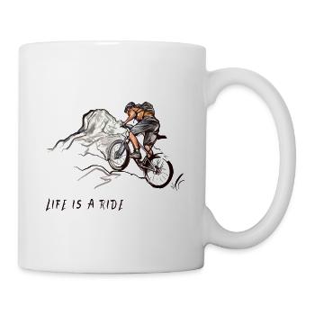 Life is a Ride Biking - Mug - white - Right
