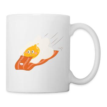 egg and bacon are flying - Mug - white - Right