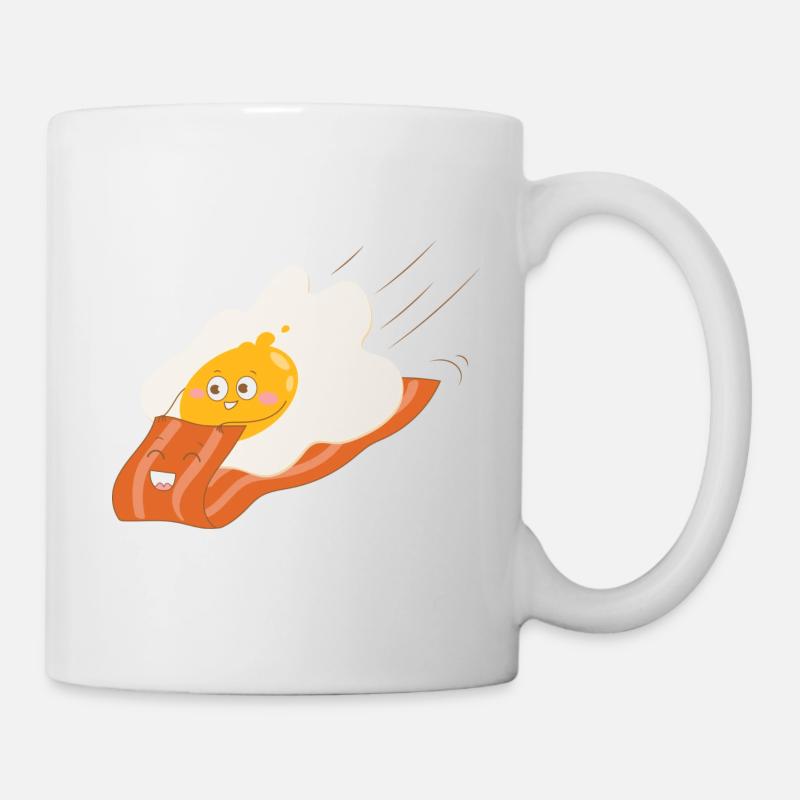 egg and bacon are flying - Mug - white