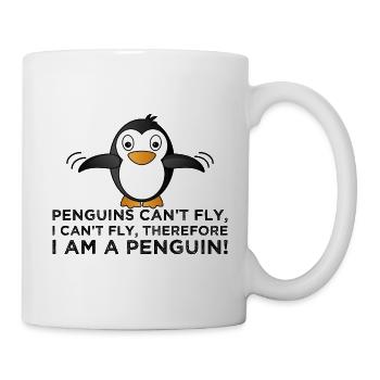 Penguins can not fly I am a penguin - Mug - white - Right