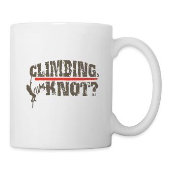 Klettern Sport Bouldering Geschenk Kletterer Climb - Tasse - Weiß - Rechts