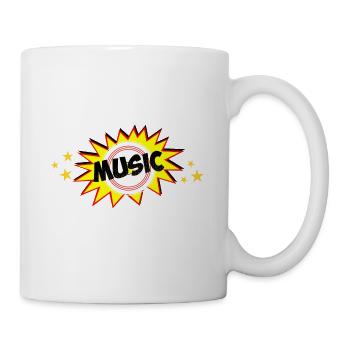 Musik T-Shirt Musik Stern Geschenkidee - Tasse - Weiß - Rechts