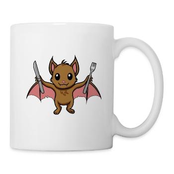 Mignon bébé chauve-souris Faim Repas - Mug blanc - blanc - Droite