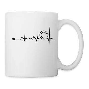 tennis trace cardiaque 1 - Mug blanc - blanc - Droite