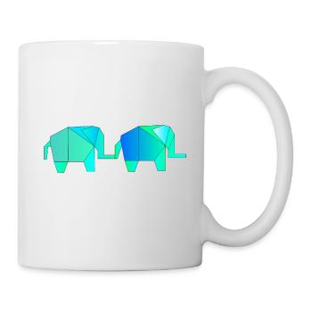 Elefanten - Tasse - Weiß - Rechts