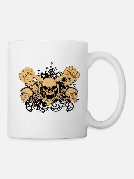 Schädel Punsch - Tasse - Weiß