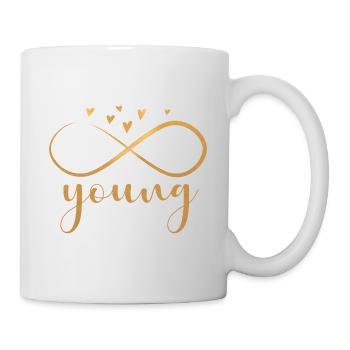 forever young in gold - Tasse - Weiß - Rechts