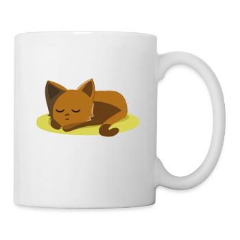 Sommeil chat - Mug blanc - blanc - Droite