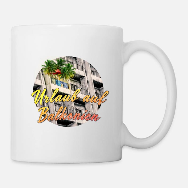 Urlaub auf Balkonien - Tasse - Weiß