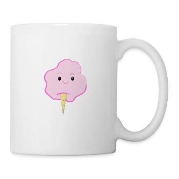 Fröhliche Zuckerwatte - Eis - Geschenkidee - Tasse - Weiß - Rechts