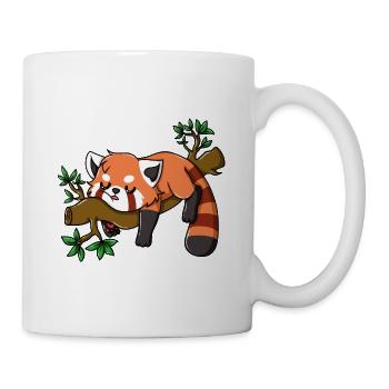 Red Panda Panda Bear. Big Funny Sweet Red - Mug - white - Right
