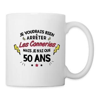 50 ans Anniversaire - Mug blanc - blanc - Droite