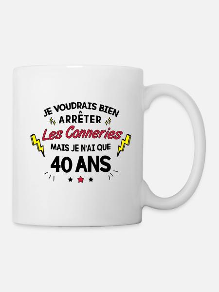 Anniversaire 40 ans - Mug blanc - blanc