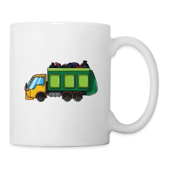 Garbage truck Garbage truck Garbage truck Müllmann Abfall - Mug - white - Right