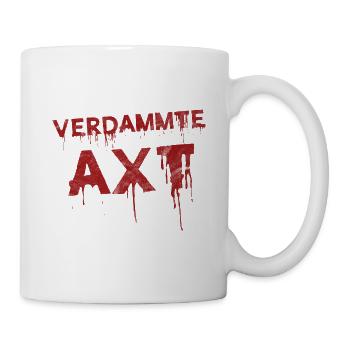 Damn ax halloween blood bloody costume - Mug - white - Right
