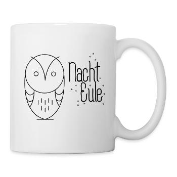 Nachteule - Tasse - Weiß - Rechts