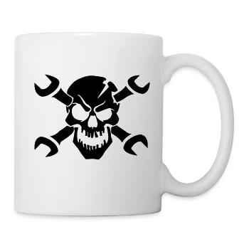 Tuning skeleton skull - Mug - white - Right