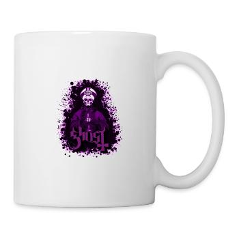 Geisterlogo lila - Tasse - Weiß - Rechts