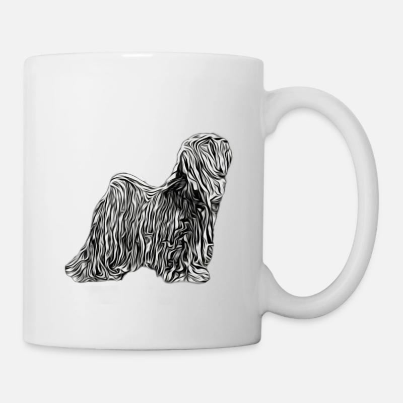Tibetan Terrier sketch - Mug - white