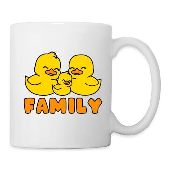 Yellow ducks family - Mug - white - Right