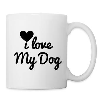 I love my dog - Tasse - Weiß - Rechts