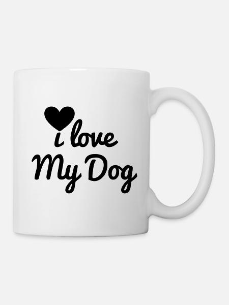 I love my dog - Mug - white