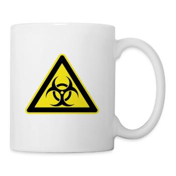 Symbole de danger Bio-danger - Mug blanc - blanc - Droite