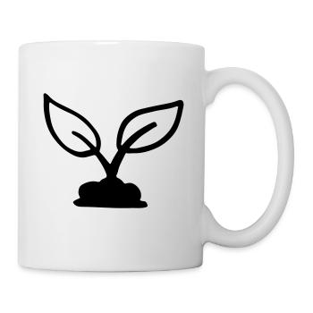Seedling two-leafed - sprout - plant - sprout - Mug - white - Right