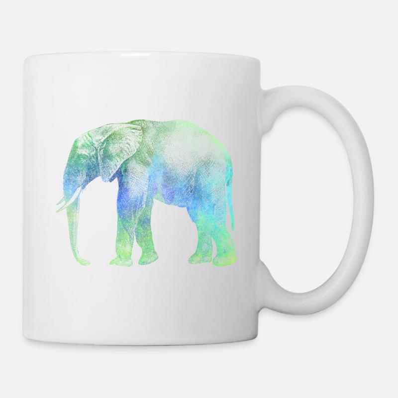 Elefant Afrika - Tasse - Weiß