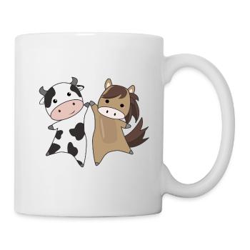 Vache équitation animaux ferme d'animaux pour les enfants - Mug blanc - blanc - Droite