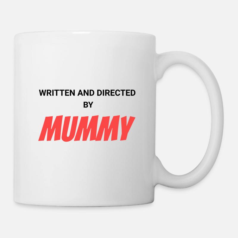 Écrit et réalisé par Mummy - Mug blanc - blanc