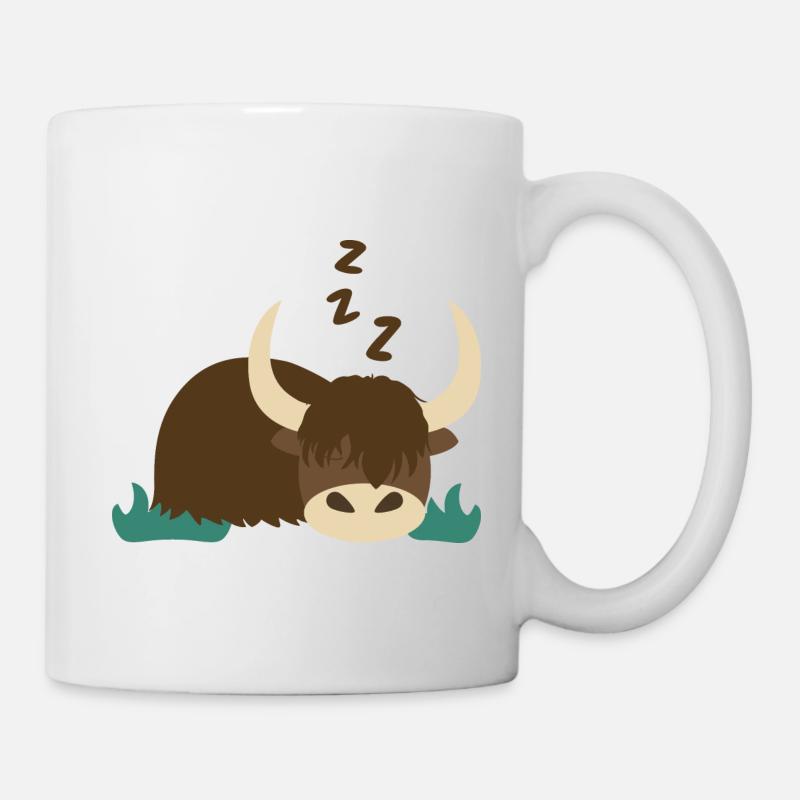 Yak endormi - Mug blanc - blanc