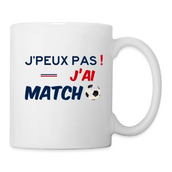 J'peux pas ! J'ai Match de Foot - Je ne peux pas - Mug blanc - blanc - Droite