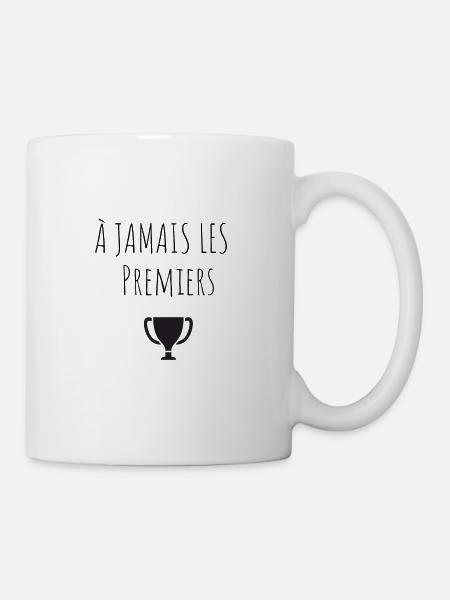 à jamais les premiers idée cadeau tshirt foot om - Mug blanc - blanc