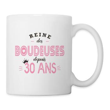 30 ans anniversaire reine des boudeuses - Mug blanc - blanc - Droite