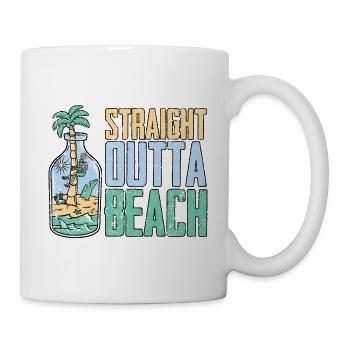 Straight Outta Beach Skelett Urlaub - Tasse - Weiß - Rechts