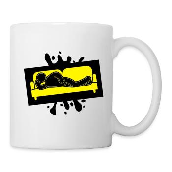 Couch Sleeping Sofa Tired Icon - Mug - white - Right